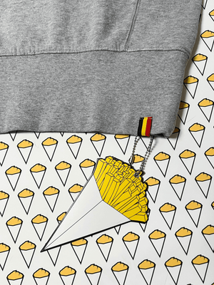 Hoodie frites 	| Heather Grey