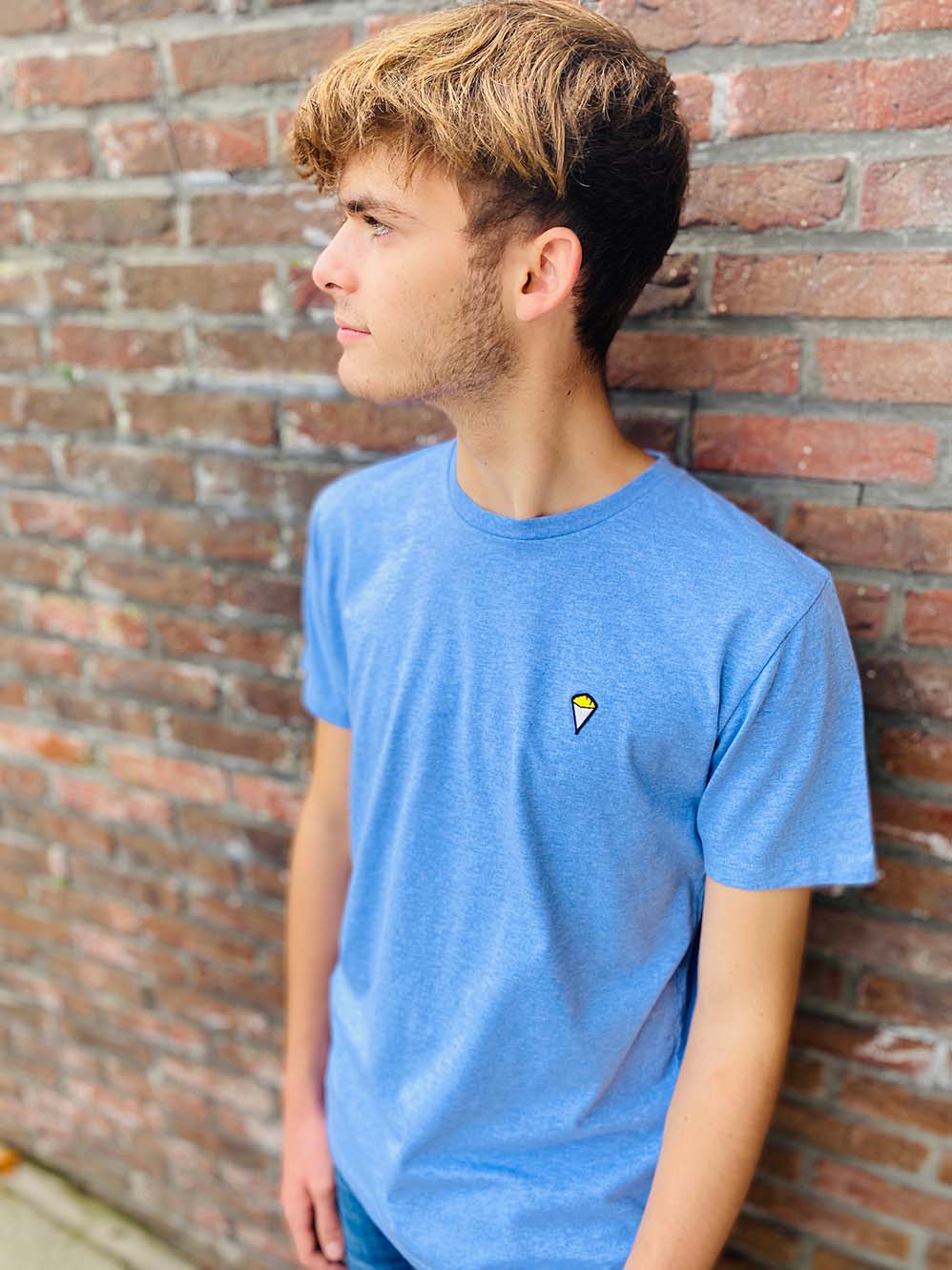 T-shirt Frites | Bleu Clair chiné