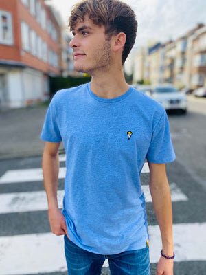 T-shirt Frites | Bleu Clair chiné