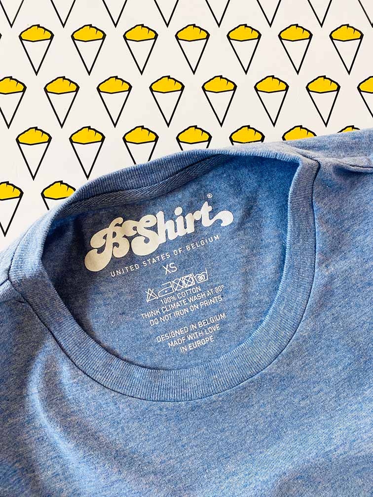 T-shirt Frites | Bleu Clair chiné