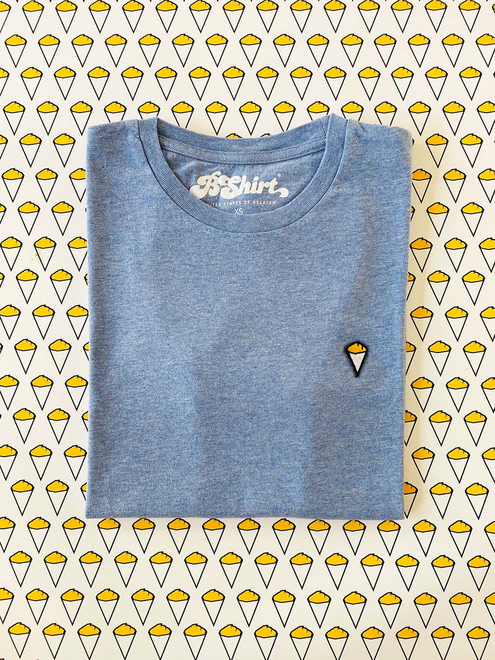 T-shirt Frites | Bleu Clair chiné