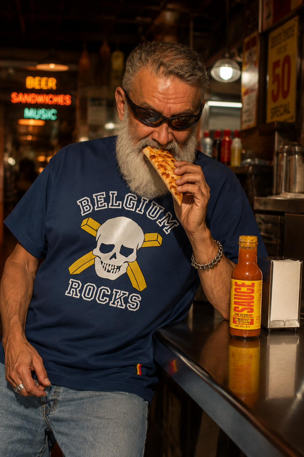 T-shirt Skull & Fries | Navy