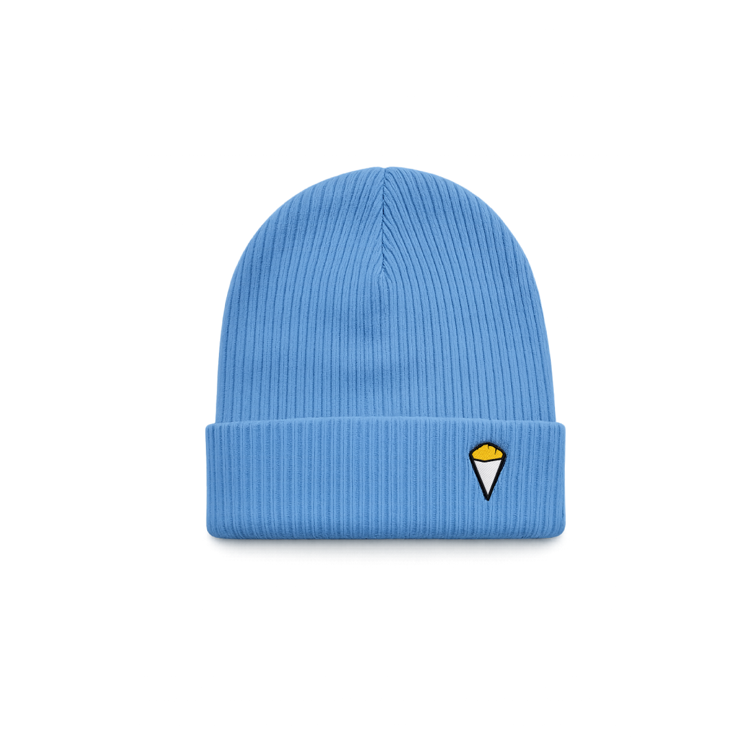 Bonnet  “Cornet de frites” Bleu Ciel
