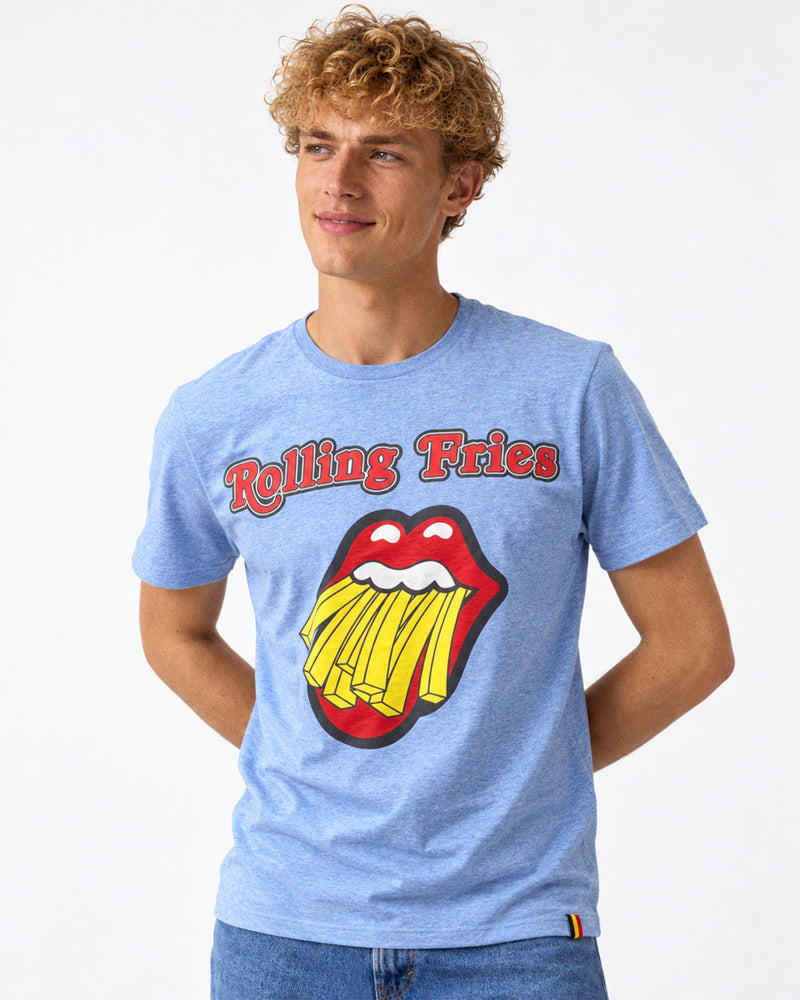 T-shirt Rolling Fries | Bleu chiné