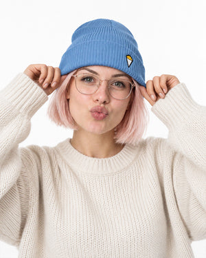 Bonnet  “Cornet de frites” Bleu Ciel