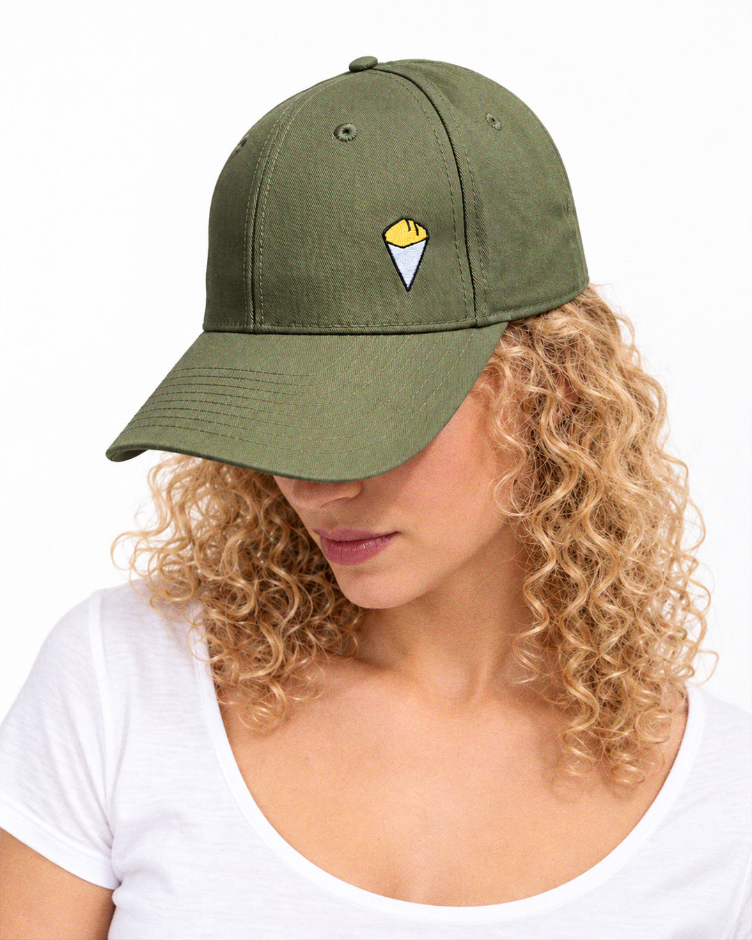 Casquette Baseball “Cornet de frites” Vert Olive