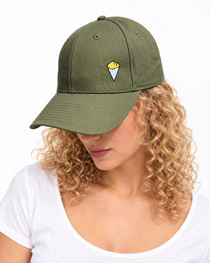 Casquette Baseball “Cornet de frites” Vert Olive