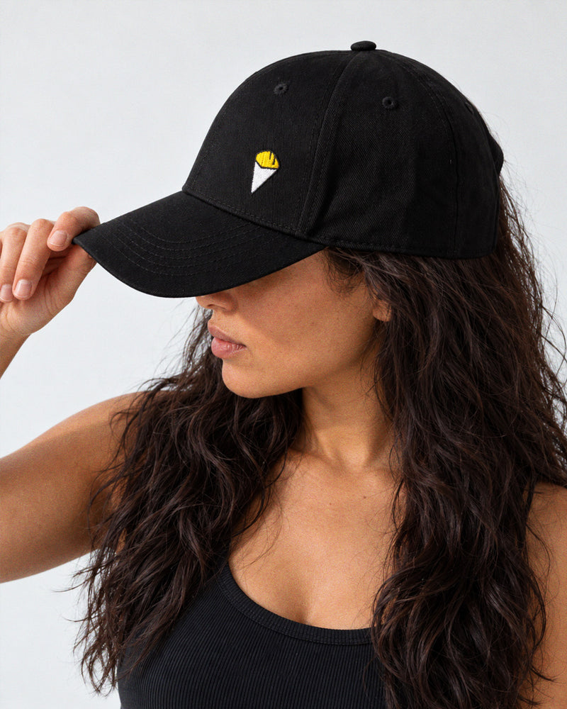 Casquette Baseball “Cornet de frites” Noire
