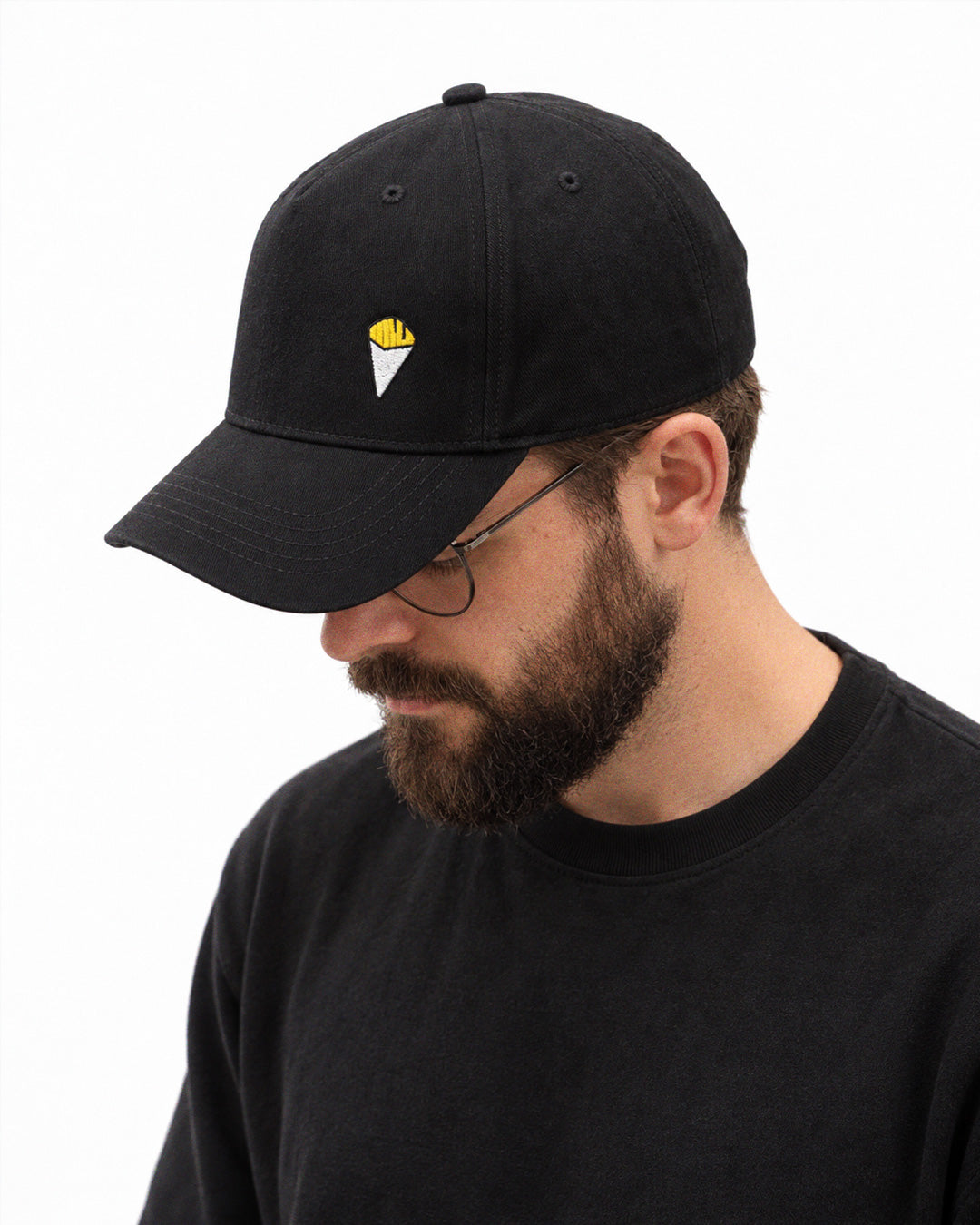 Casquette Baseball “Cornet de frites” Noire