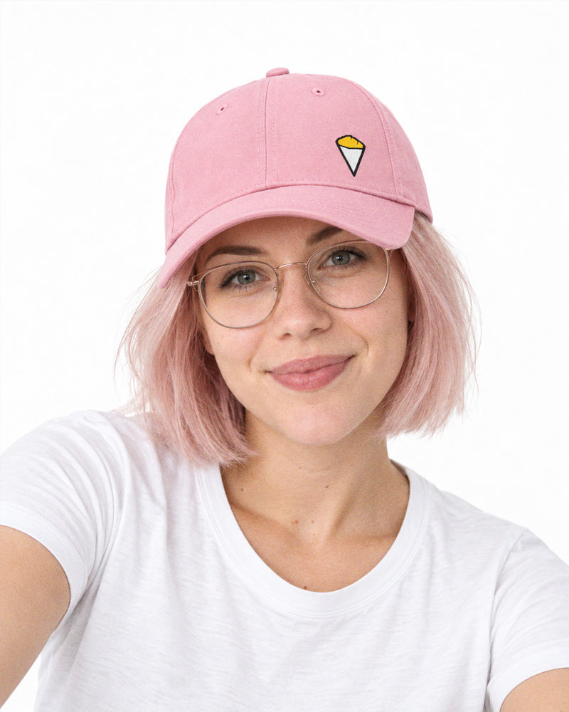 Casquette Baseball “Cornet de frites” Rose