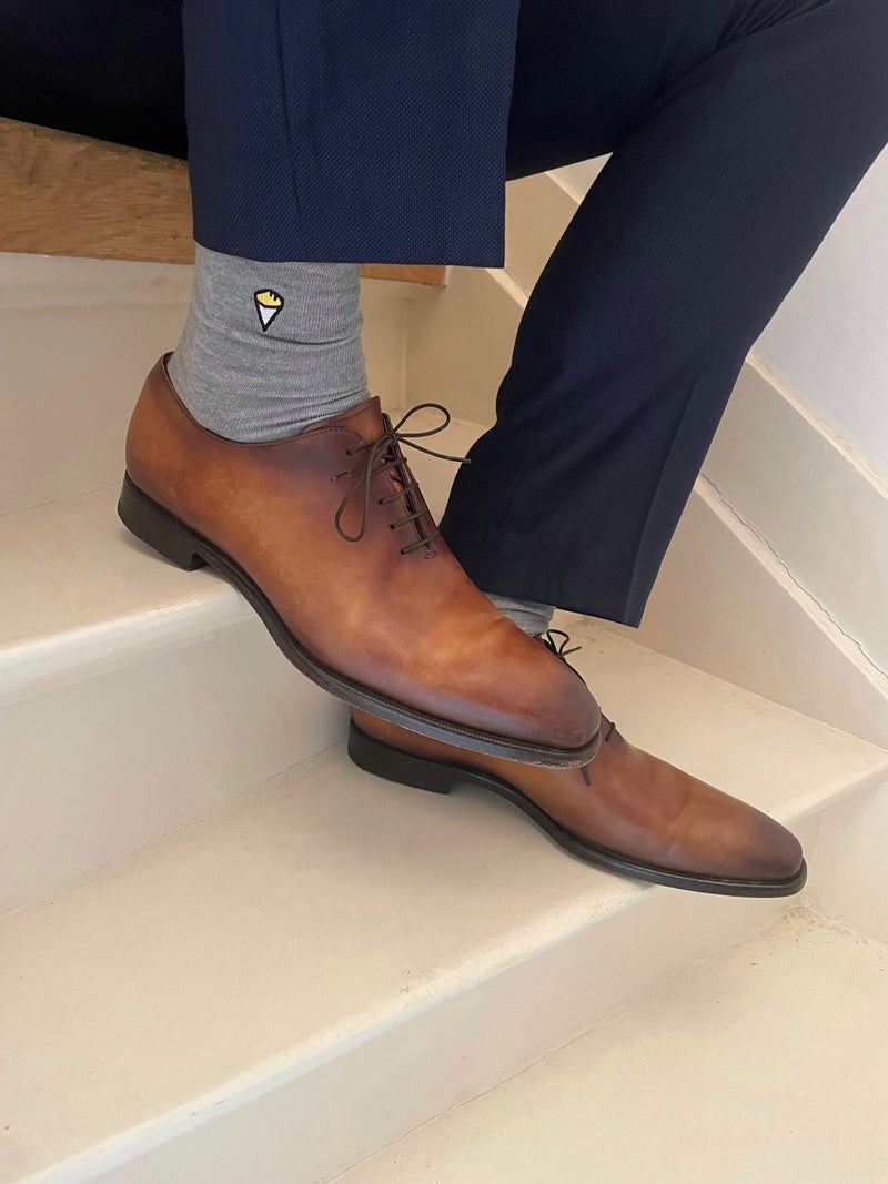 Chaussettes gris clair Frites