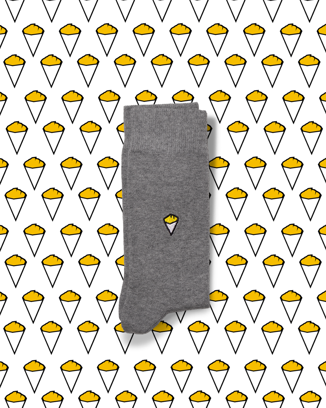 Chaussettes gris clair Frites