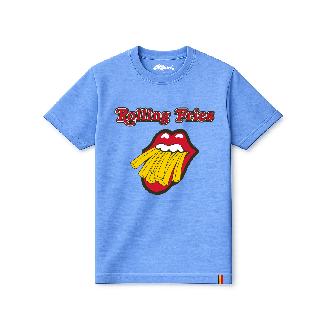 T-shirt Rolling Fries | Bleu chiné