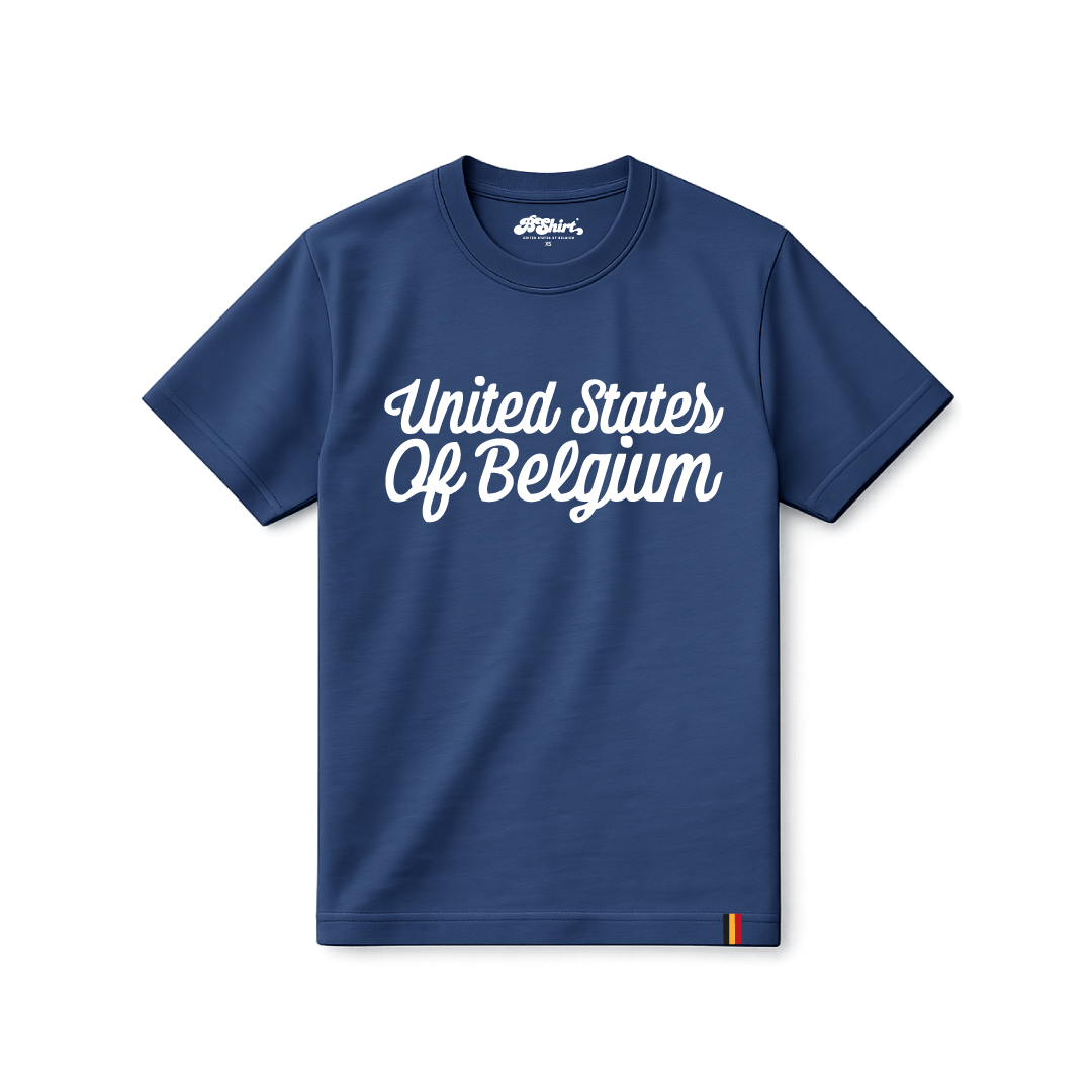 T-shirt United States Of Belgium White | Navy