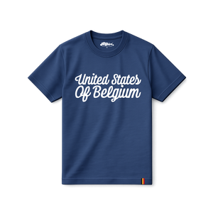 T-shirt United States Of Belgium White | Navy