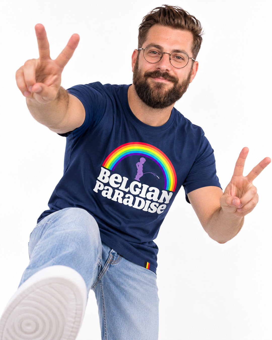 T-shirt Belgian Paradise | Navy