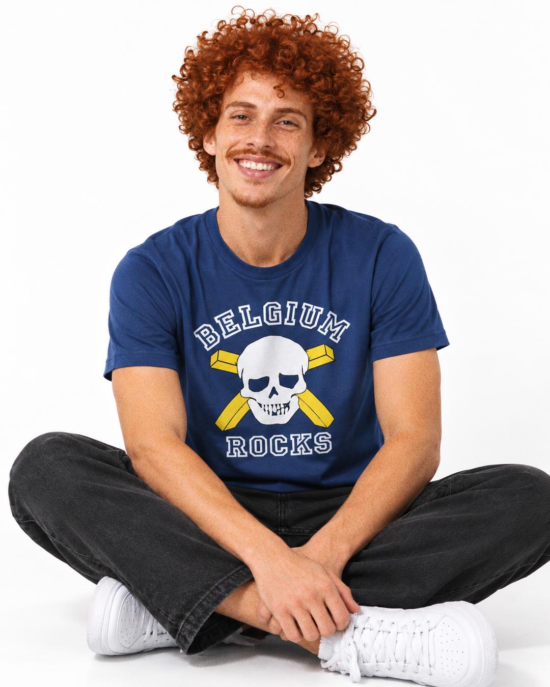 T-shirt Skull & Fries | Navy
