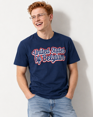 T-shirt United States Of Belgium | Navy