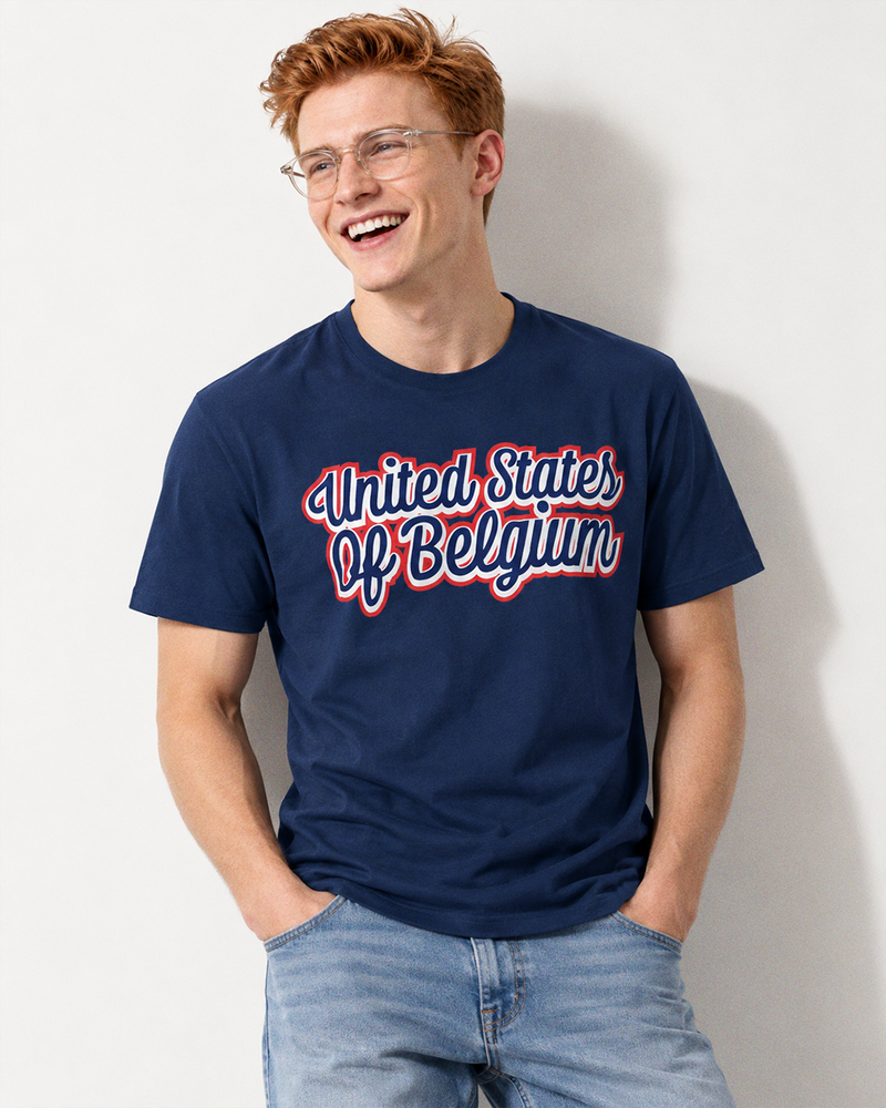 T-shirt United States Of Belgium | Navy