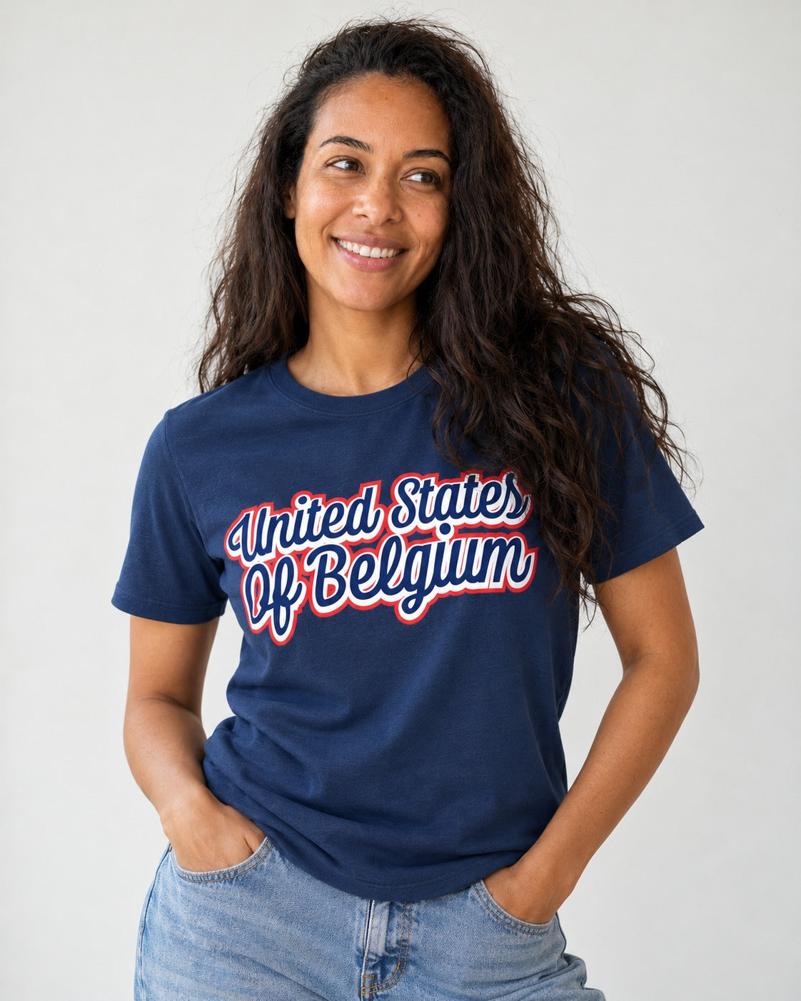 T-shirt United States Of Belgium | Navy