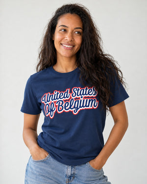 T-shirt United States Of Belgium | Navy